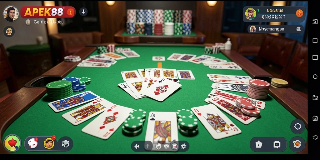 Tampilan gameplay Gaple yang seru di APEK88.
