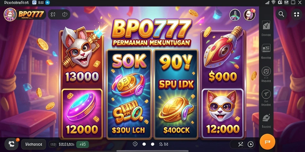 Tangkapan layar gameplay BPO777 menampilkan keseruan bermain slot.