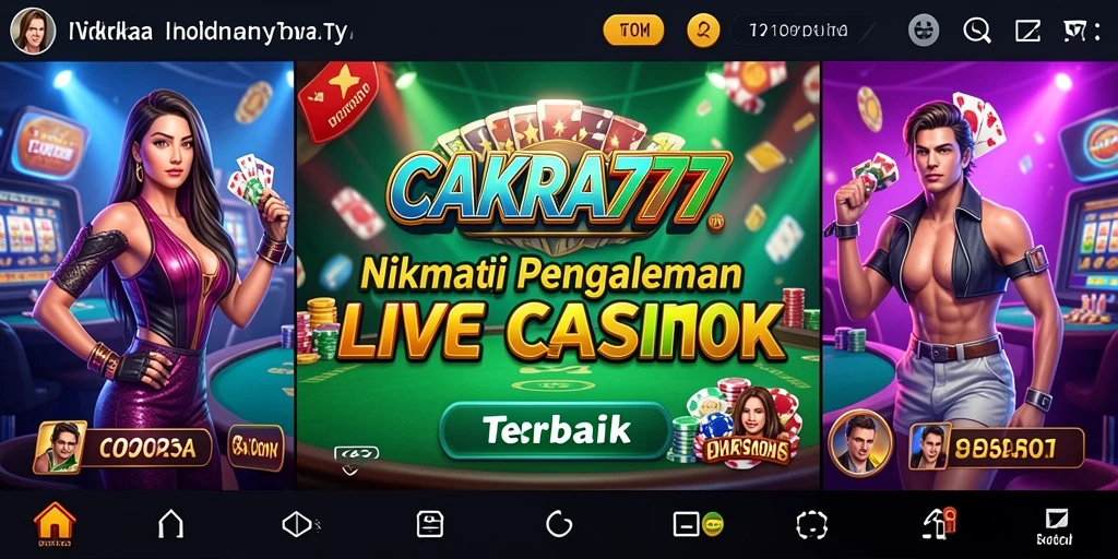 Tampilan gameplay Live Casino yang menarik dan interaktif di CAKRA777.