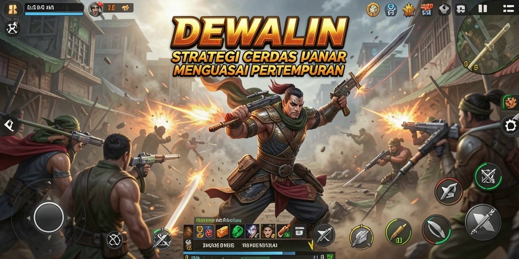 Tangkapan layar DEWALIN menunjukkan pertempuran strategis yang mendebarkan antar pemain.
