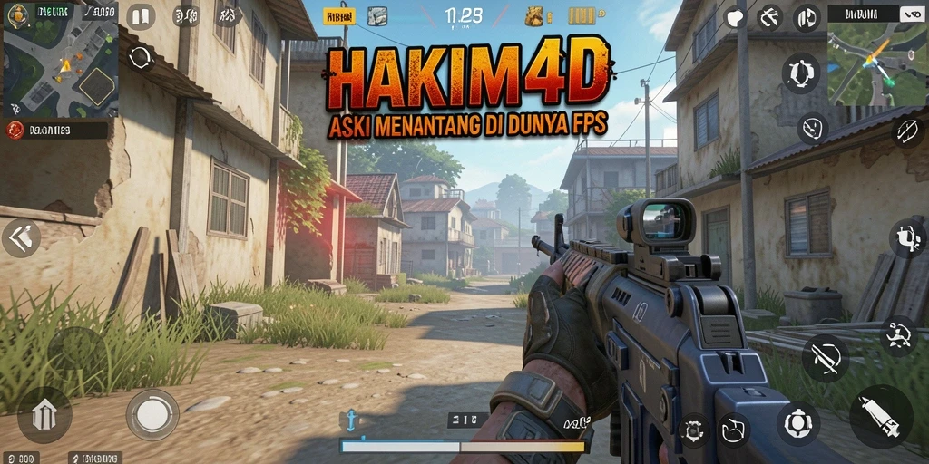 Tangkapan layar HAKIM4D menampilkan aksi seru dalam pertempuran FPS.
