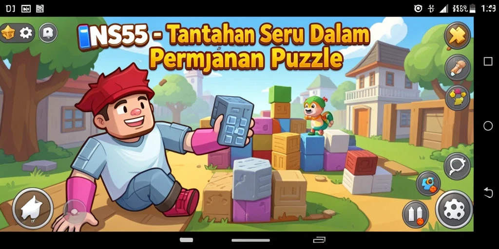 Tangkapan layar permainan INS55 dengan tampilan teka-teki yang menantang.