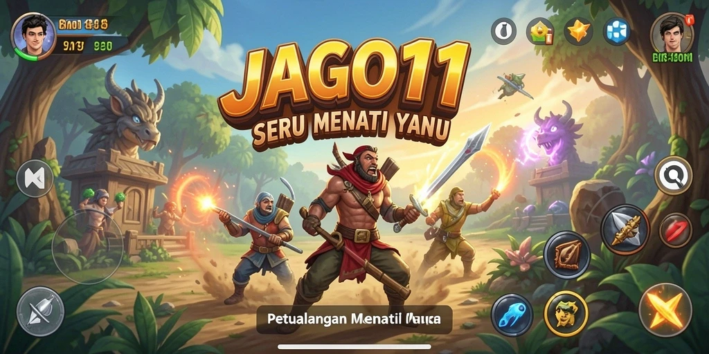 Screenshot gameplay JAGO11 menampilkan aksi petualangan seru.
