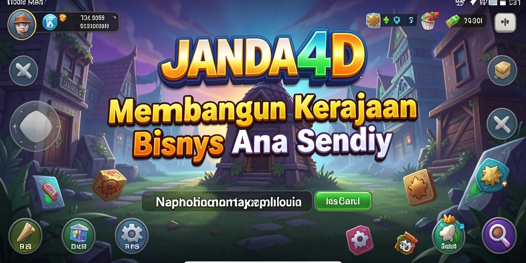 Gameplay JANDA4D menunjukkan pembangunan kerajaan bisnis yang seru.