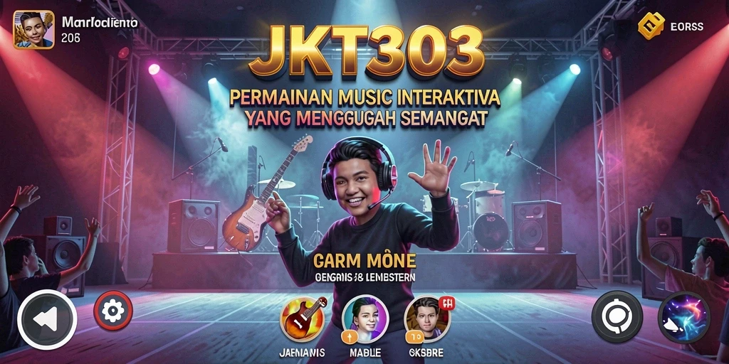Tampilan gameplay JKT303 dengan interaksi musik yang seru.