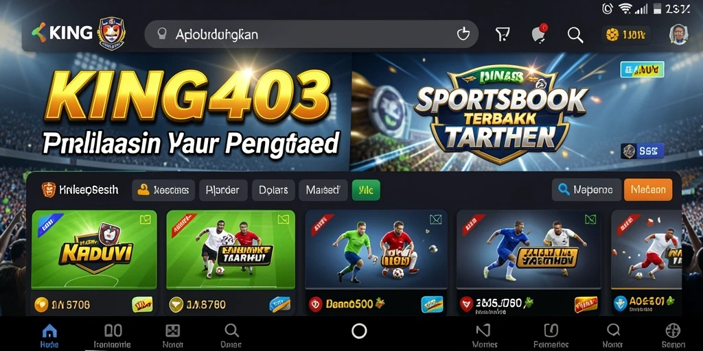 Screenshot KING403 menampilkan fitur live betting yang menarik.