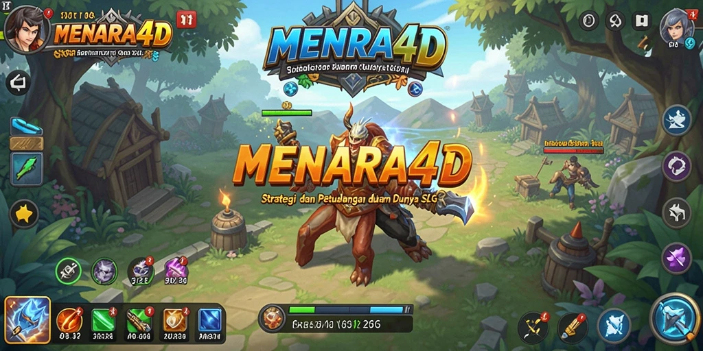 Tangkapan layar menampilkan pertempuran strategi mendalam di MENARA4D.