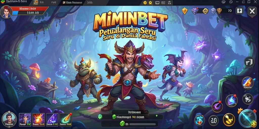 Tampilan gameplay seru MIMINBET di dunia petualangan.