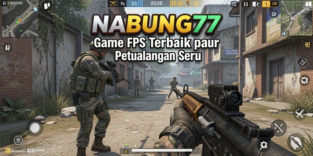 Screenshot utama NABUNG77 menunjukkan aksi tembak-menembak yang mendebarkan.