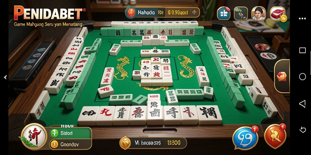 Tampilan screen utama PENIDABET menampilkan gameplay Mahjong yang menarik.