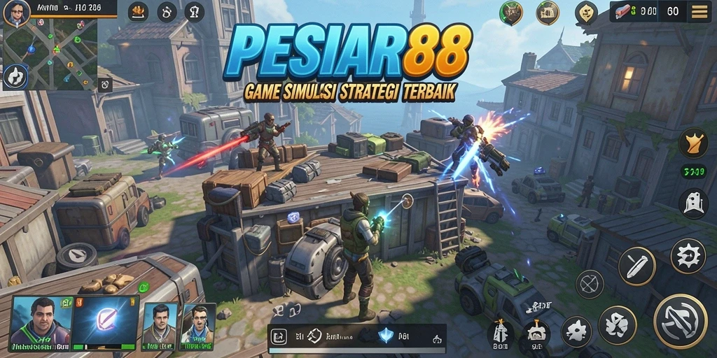 Screenshot PESIAR88 menunjukkan aksi pertempuran strategis yang menarik.