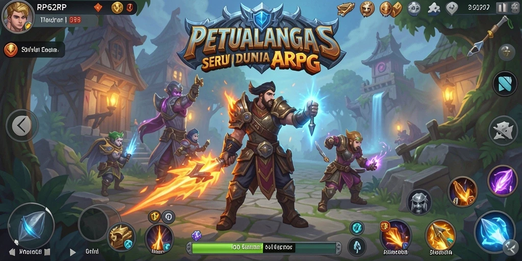 Tampilan seru dari gameplay RP62RP dengan aksi ARPG yang mendebarkan.