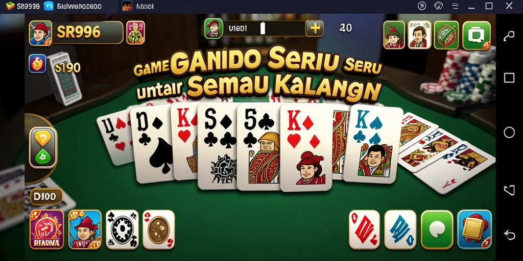 Tampilan gameplay domino yang seru dan menarik di SR996.