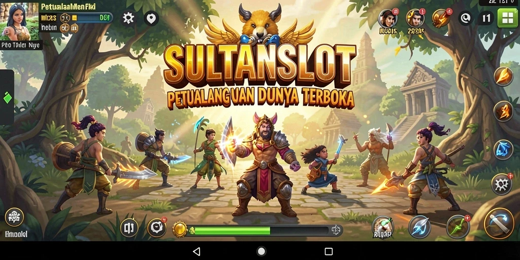 Menggambarkan gameplay SULTANSLOT dalam dunia terbuka yang luas.