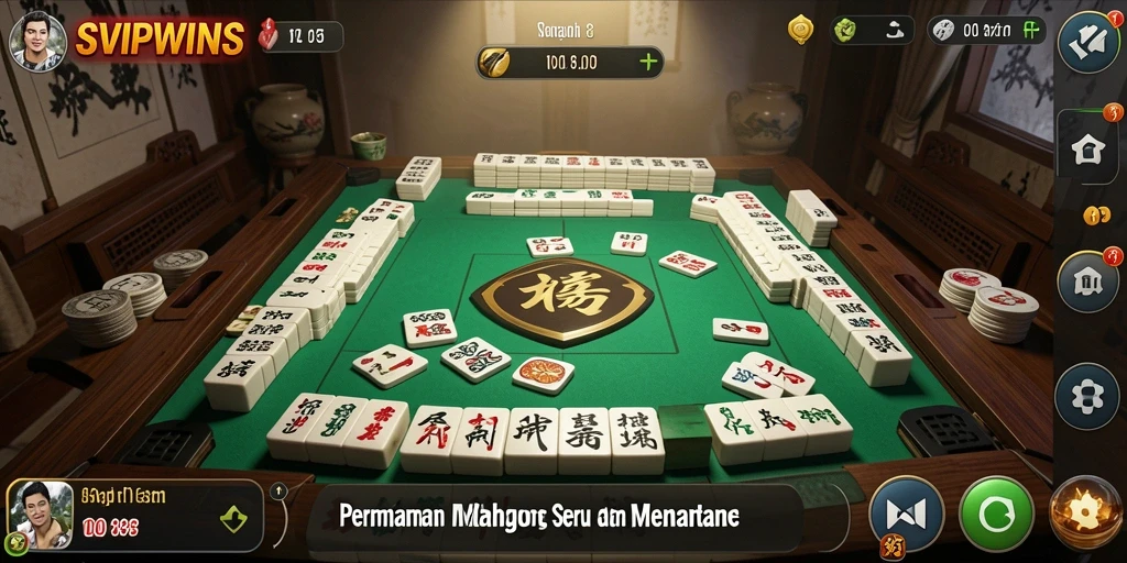 Tampilan gameplay seru dari SVIPWINS dengan tantangan Mahjong.