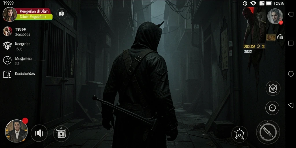 Screenshot utama menampilkan gameplay mencekam dari T9999.