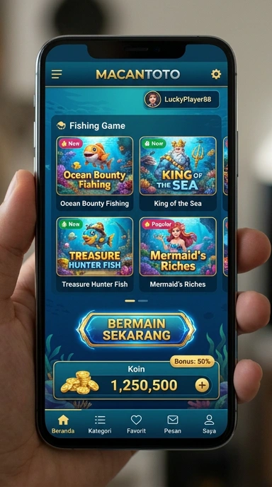 Proses unduh aplikasi di platform macantoto.